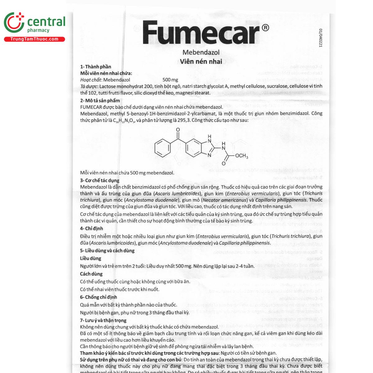 fumecar 500mg 9 P6822