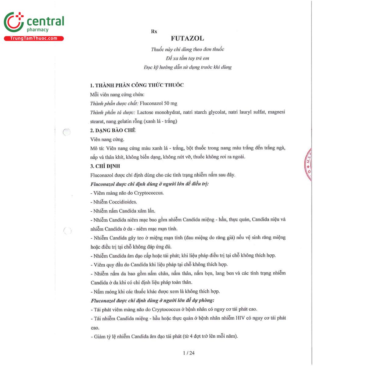 futazol 50mg 3 K4015