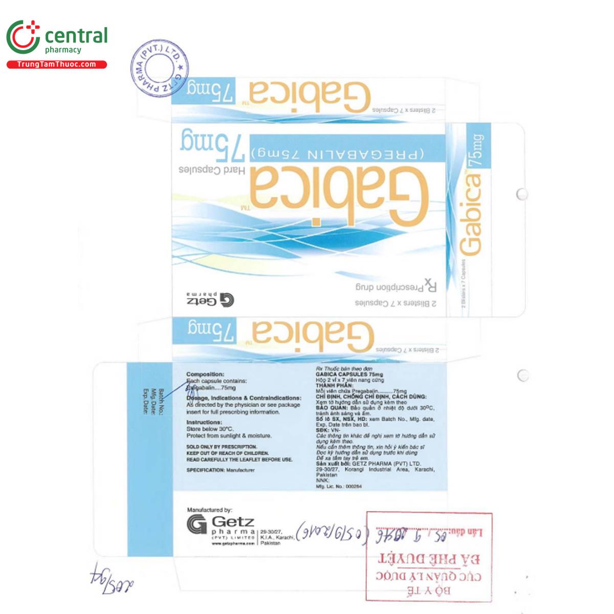 gabica 75mg 3 M5341 gabica 75mg 3 M5341