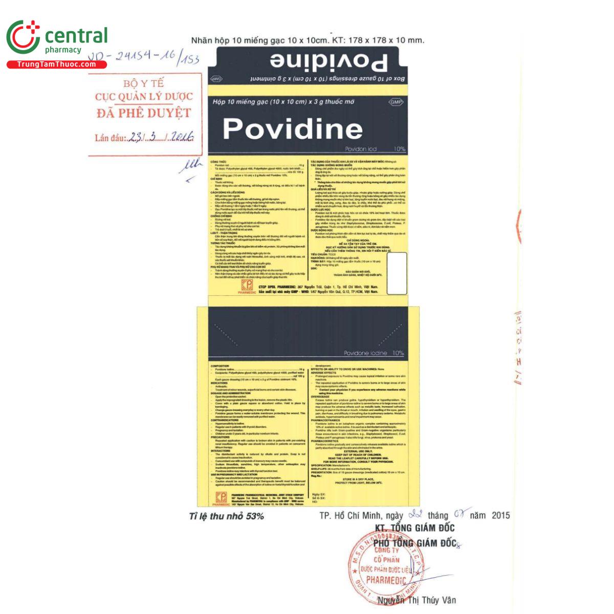 gac povidine pharmedic 7 R7237