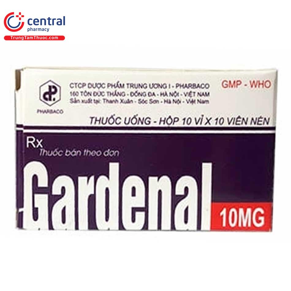 [CHÍNH HÃNG] Thuốc Gardenal 10mg điều trị động kinh, co giật