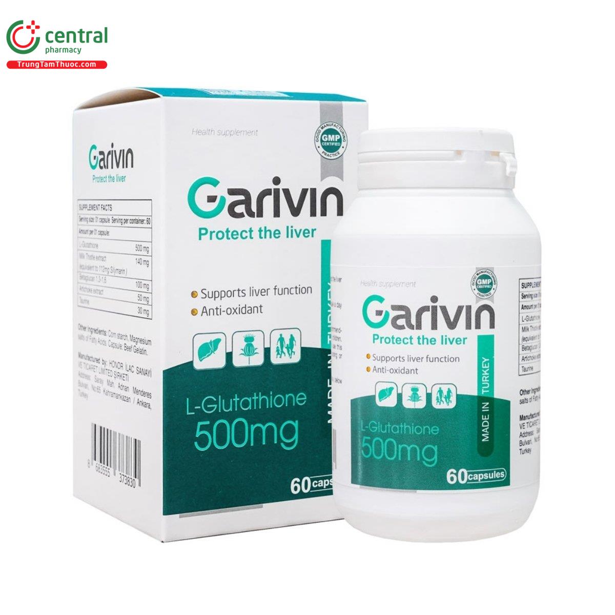 Thuốc Garivin L-Glutathione 500mg