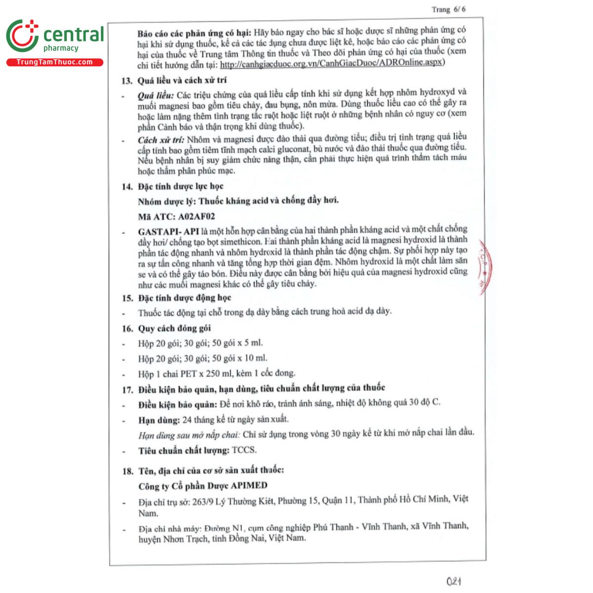 gastapi api 5ml 10 I3005 gastapi api 5ml 10 I3005