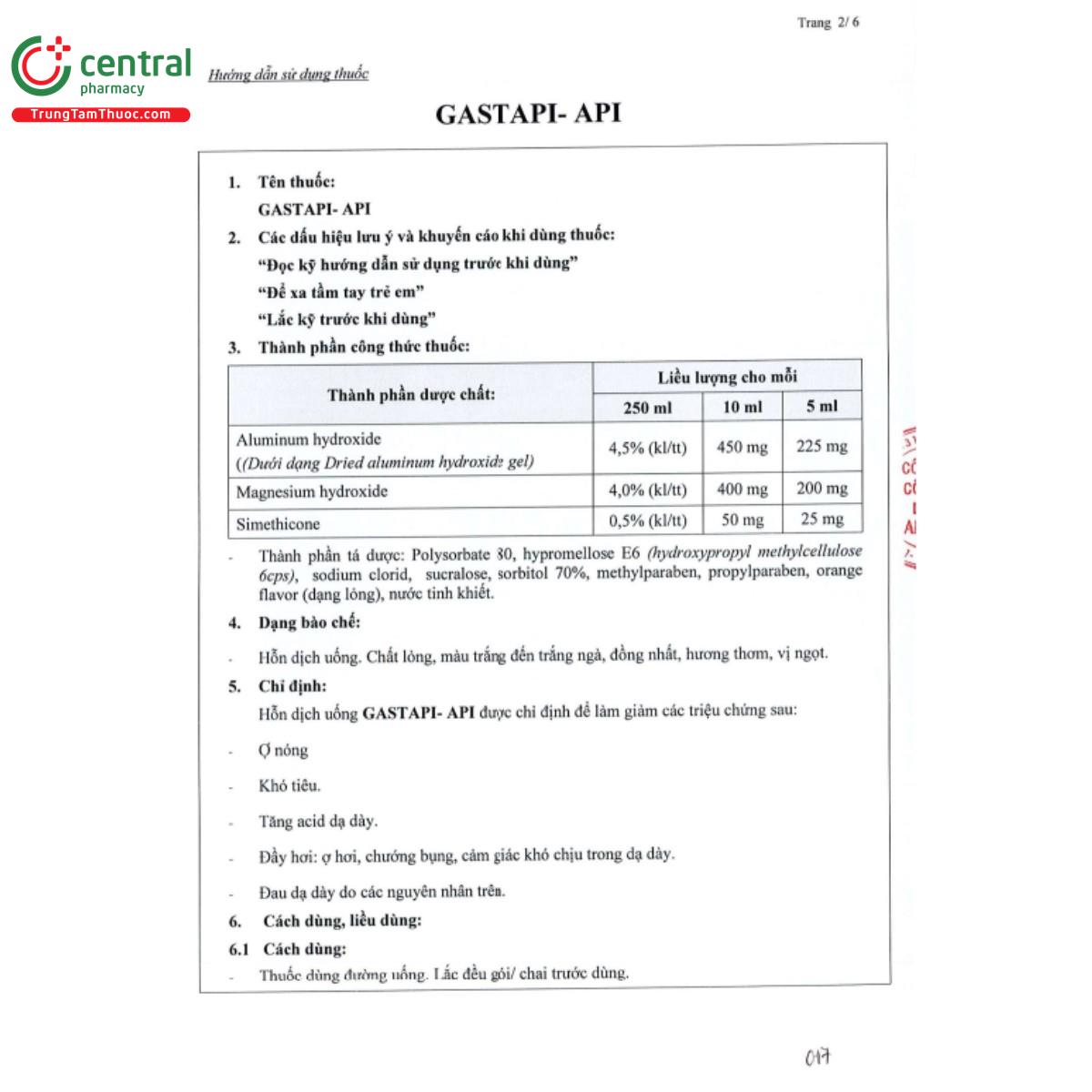 gastapi api 5ml 6 E1347 gastapi api 5ml 6 E1347