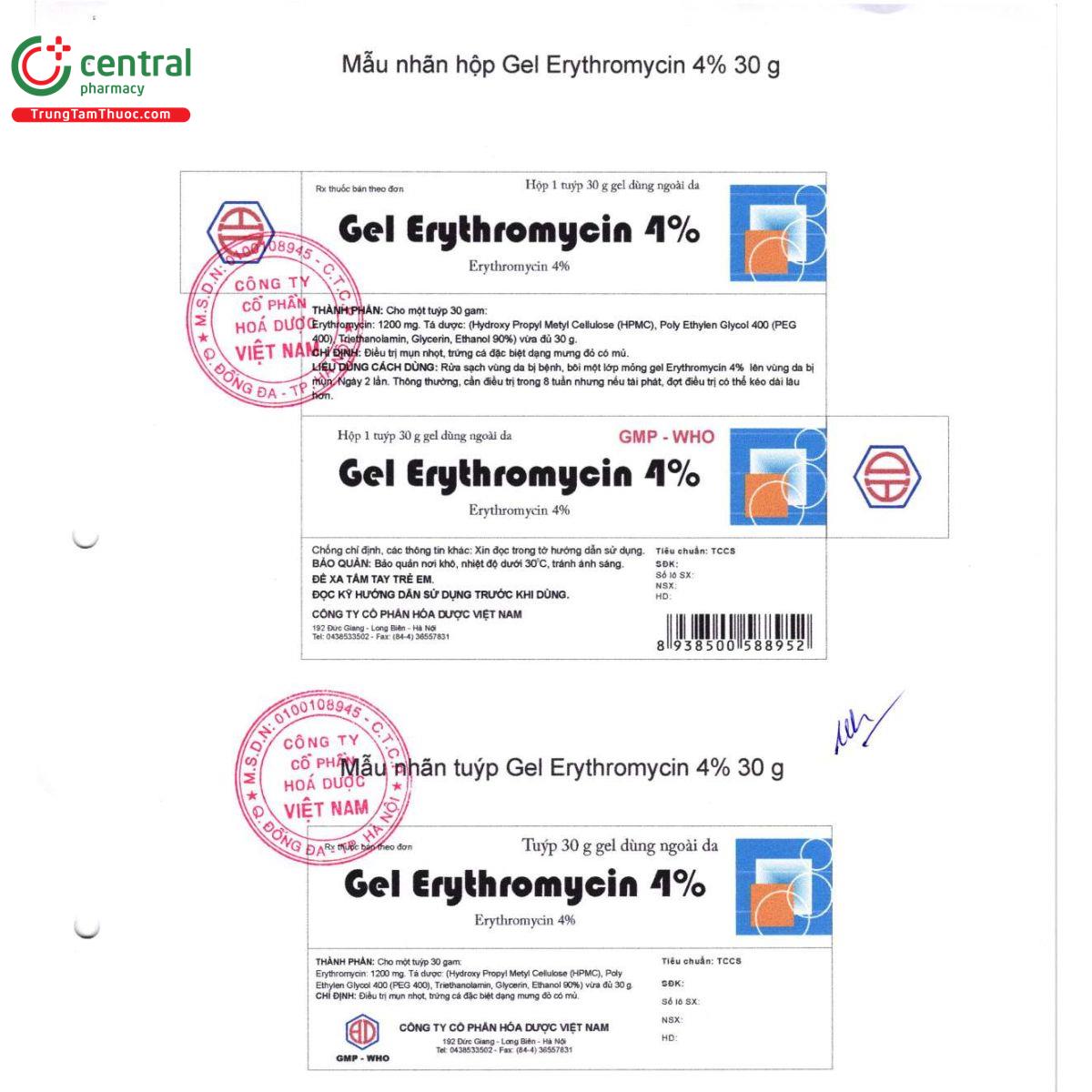 gel erythromycin 2 G2455 gel erythromycin 2 G2455