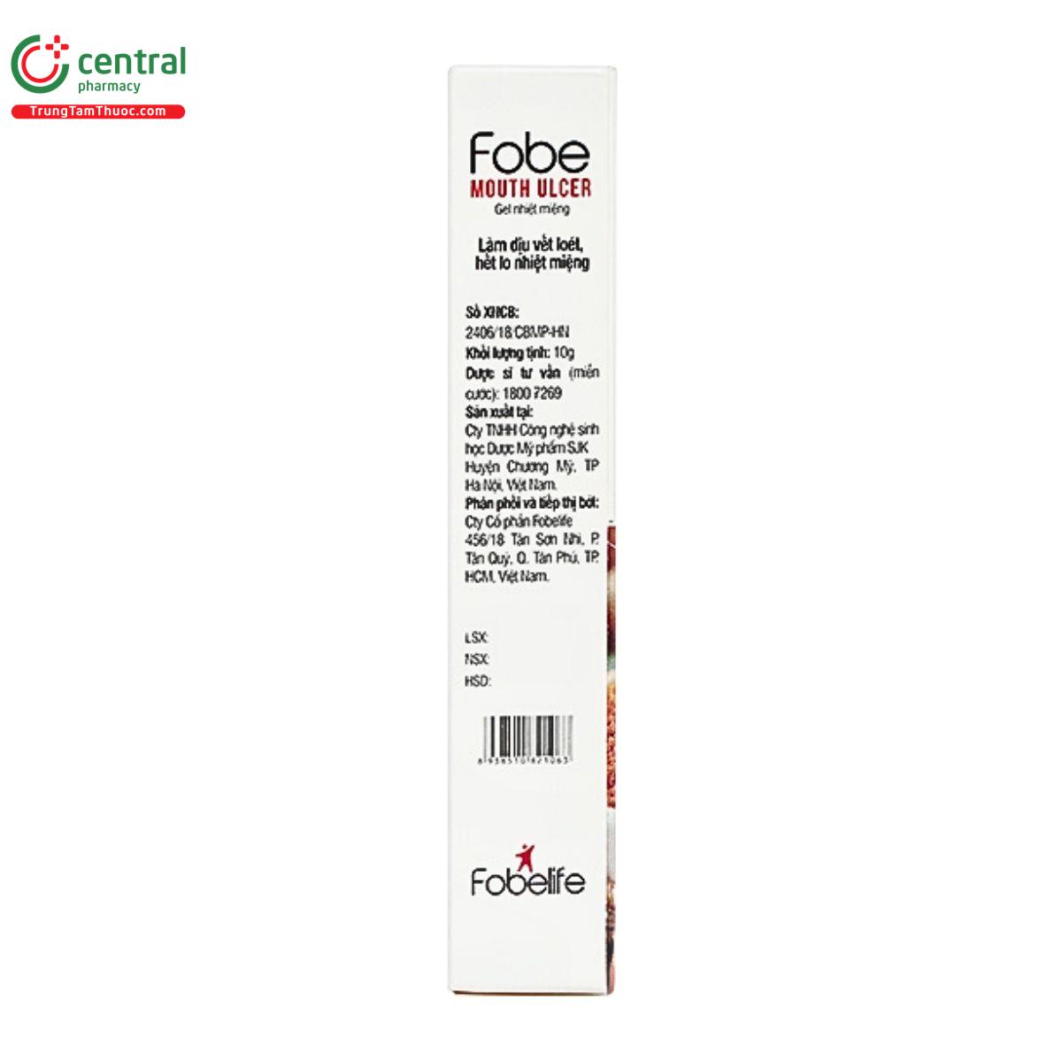 gel nhiet mieng fobe mouth ulcer 10g 5 O5504