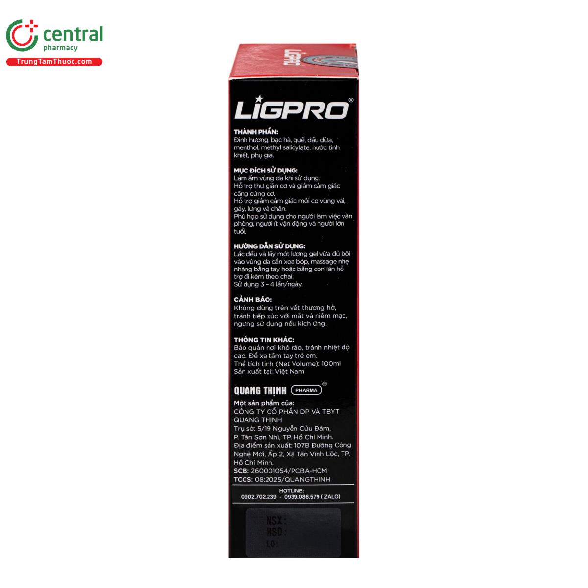gel nong xoa bop ligpro 5 V8135 gel nong xoa bop ligpro 5 V8135
