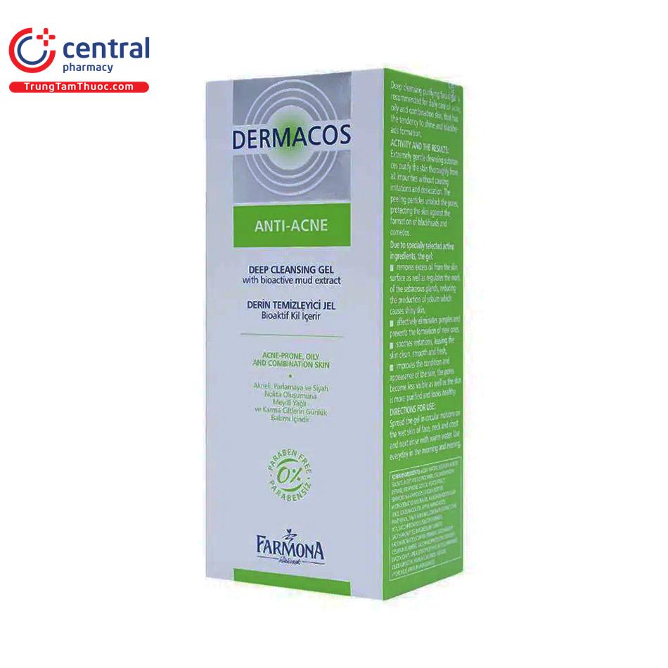 gel rua mat dermacos anti acne deep cleansin 5 R7300