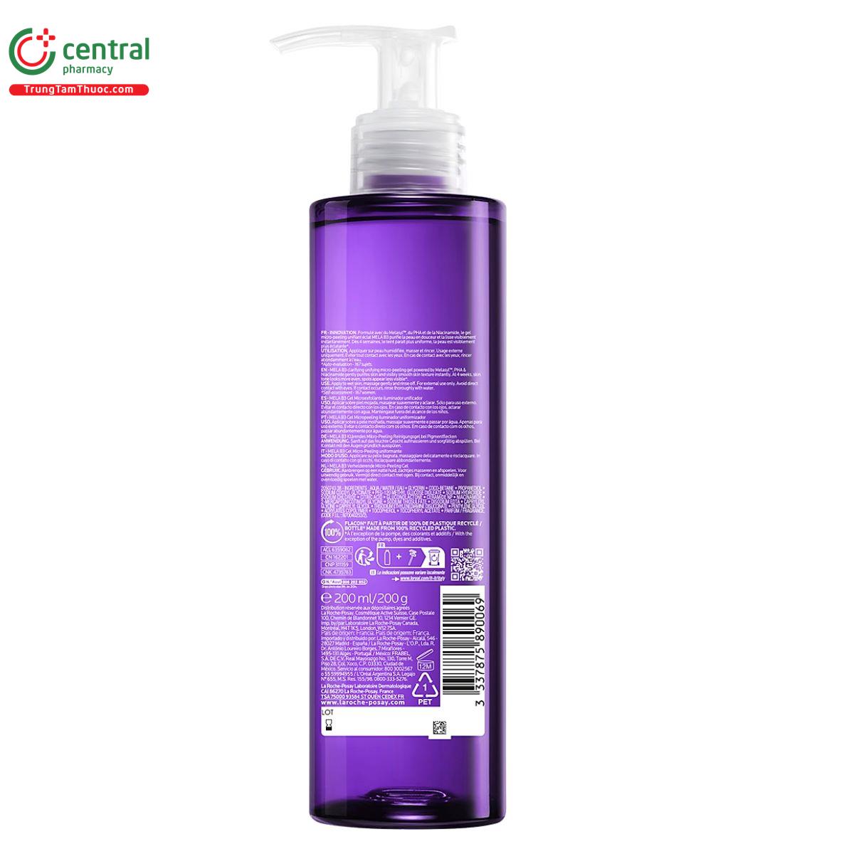 gel rua mat roche posay mela b3 chai 200ml 3 K4127