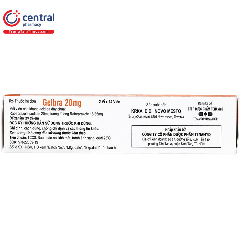 gelbra 20mg 6 V8102