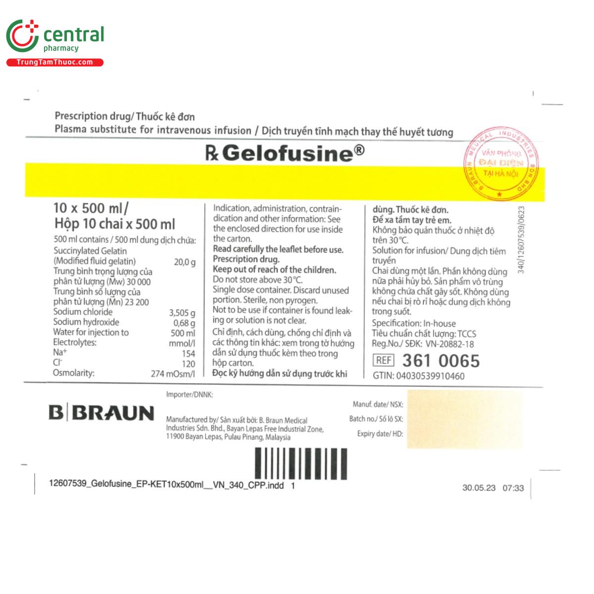 gelofusine 500ml 3 L4312 gelofusine 500ml 3 L4312