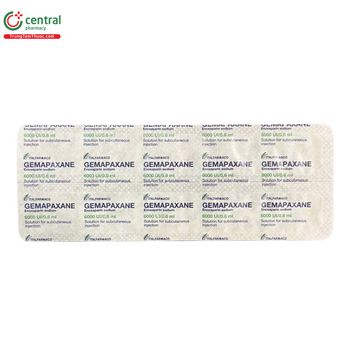 gemapaxane 6000iu 06 ml 12 H3660