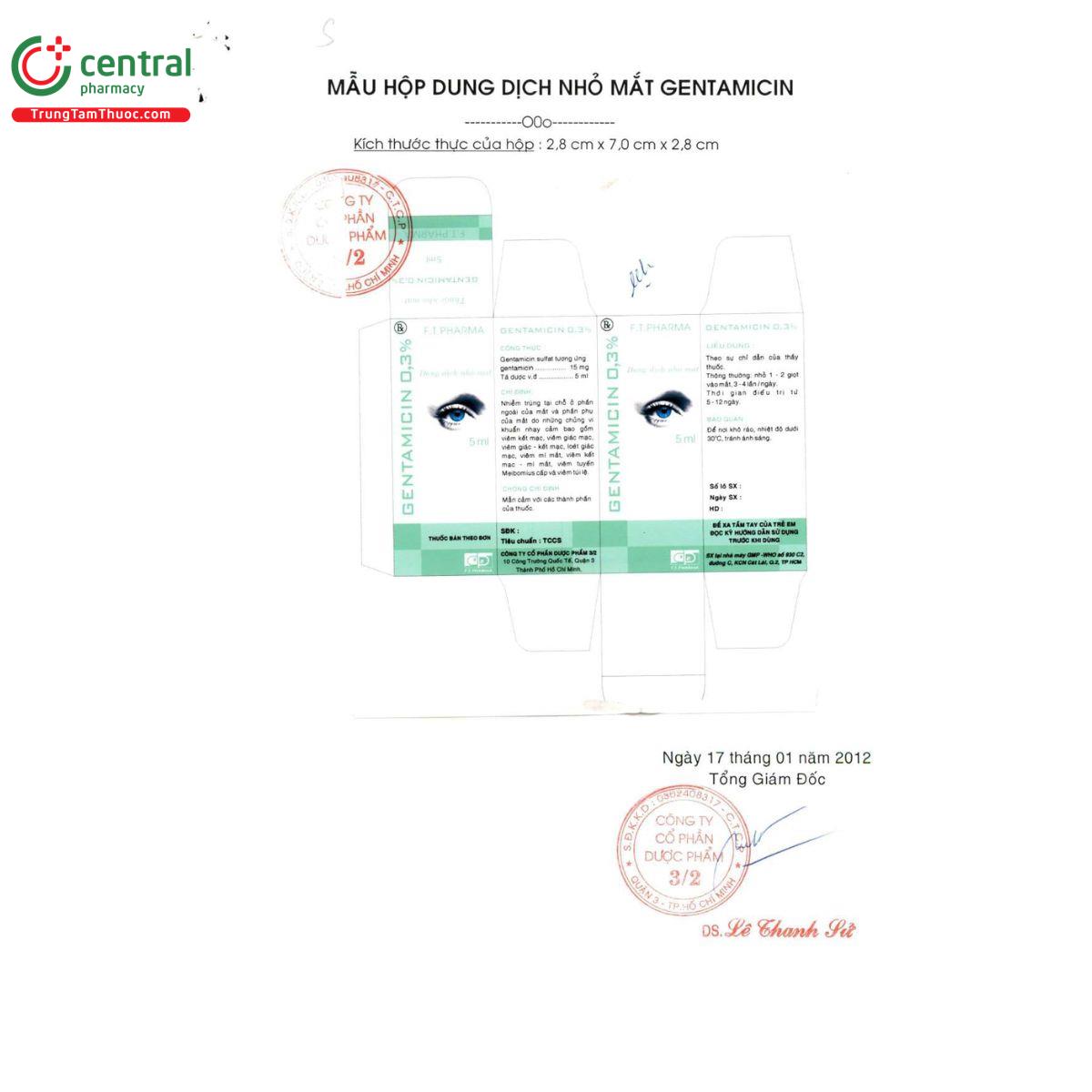 gentamicin 03 ft pharma 7 O6815 gentamicin 03 ft pharma 7 O6815