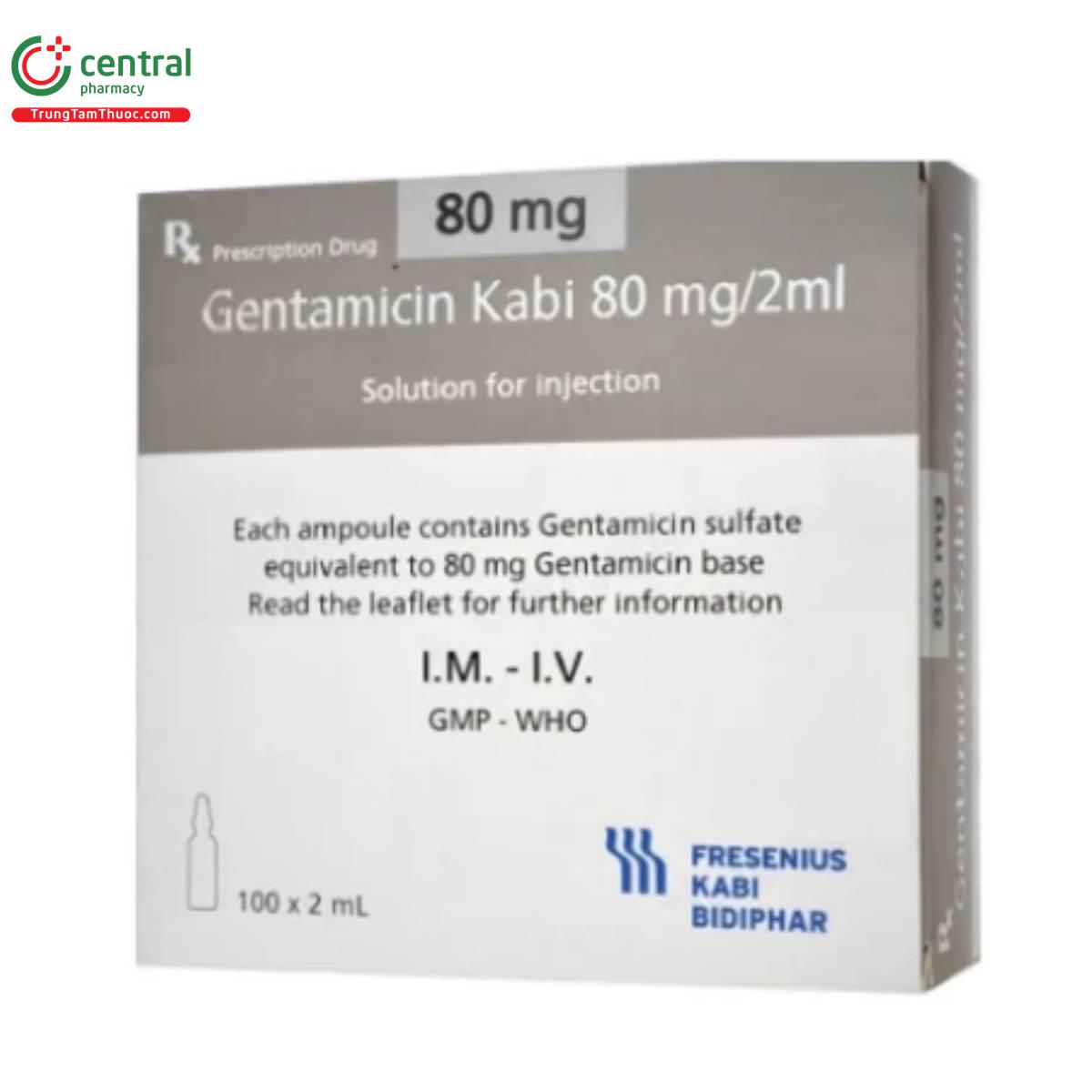 gentamicin kabi 80 mg2ml 4 E1173