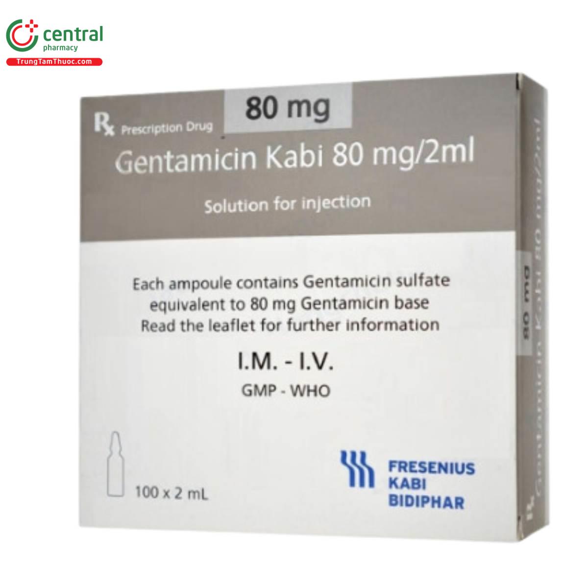 gentamicin kabi 80 mg2ml 6 V8104