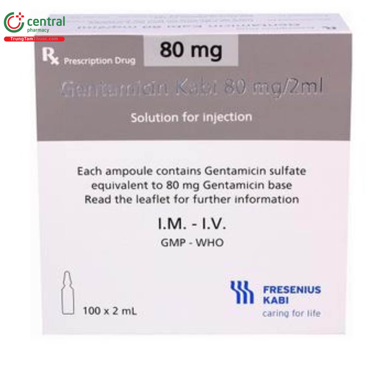 gentamicin kabi 80 mg2ml 7 T8026