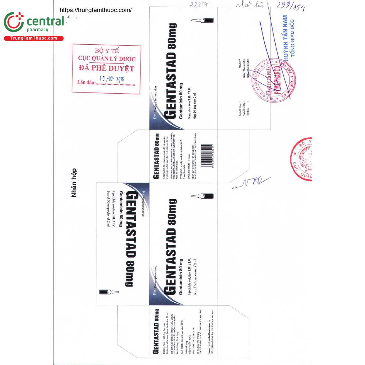 gentastad 80mg 5 T8515 gentastad 80mg 5 T8515