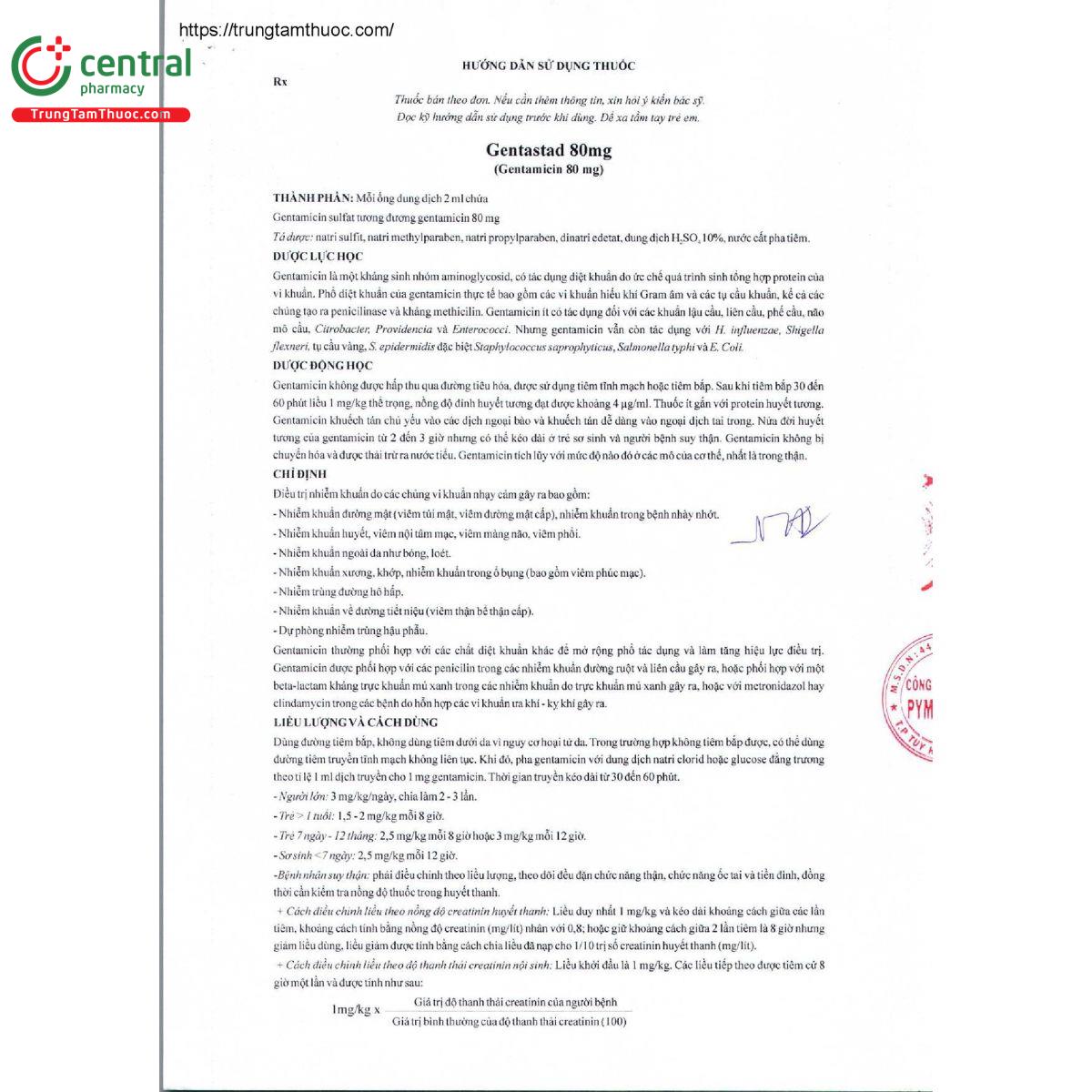 gentastad 80mg 7 G2142 gentastad 80mg 7 G2142