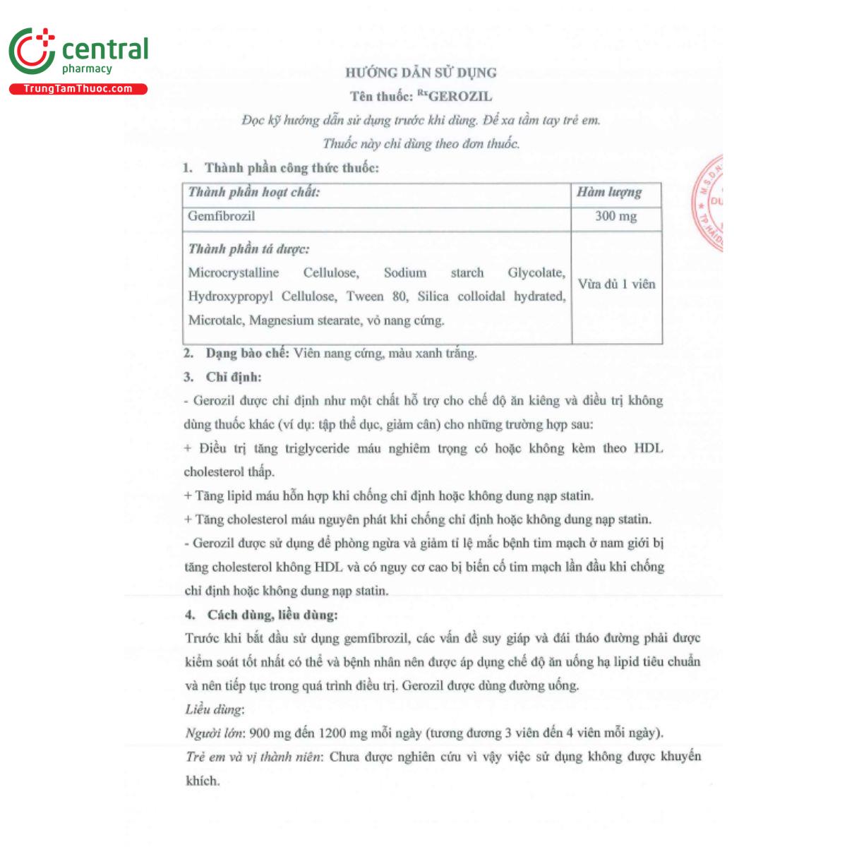 gerozil 300mg 4 O5185