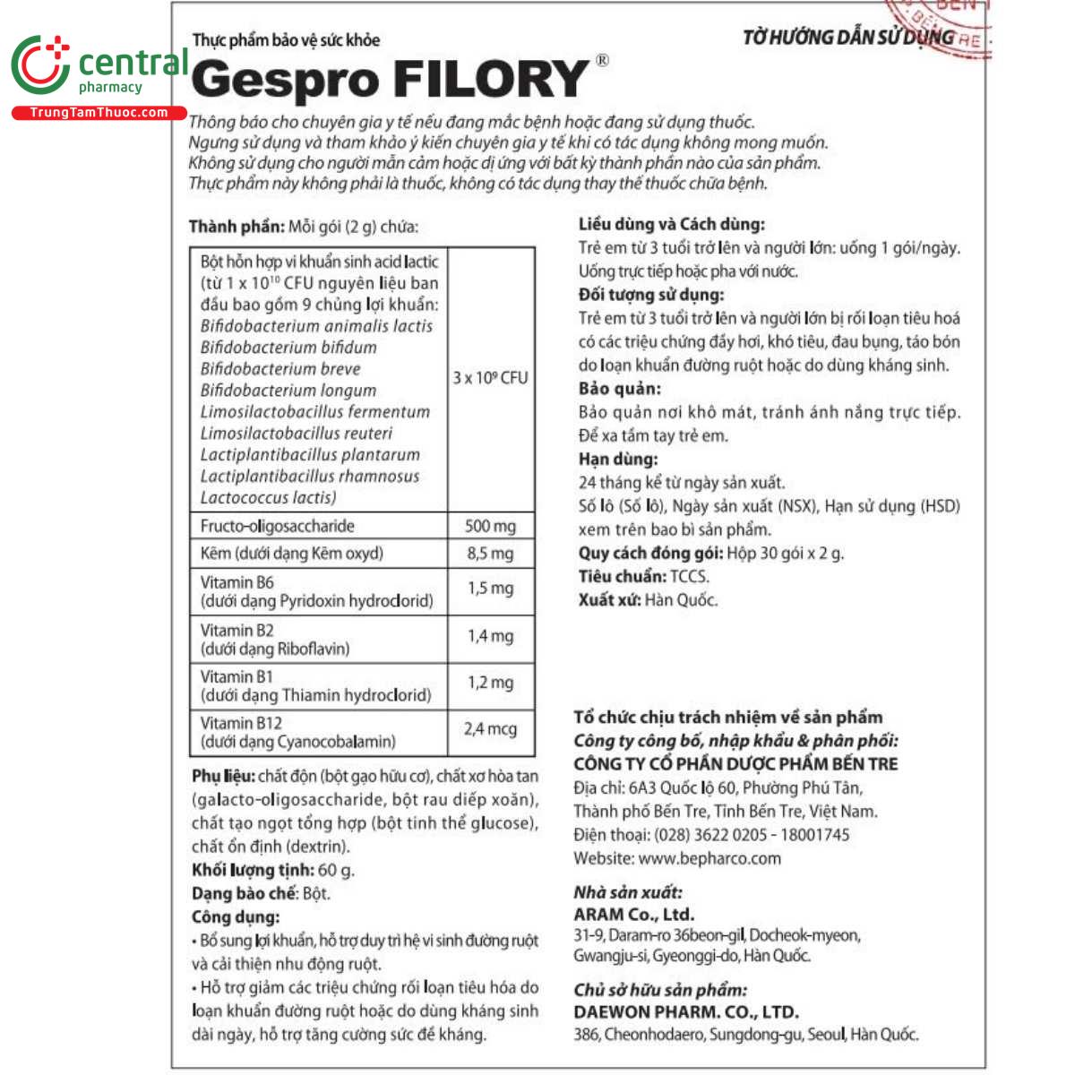 gespro filory 8 E1451