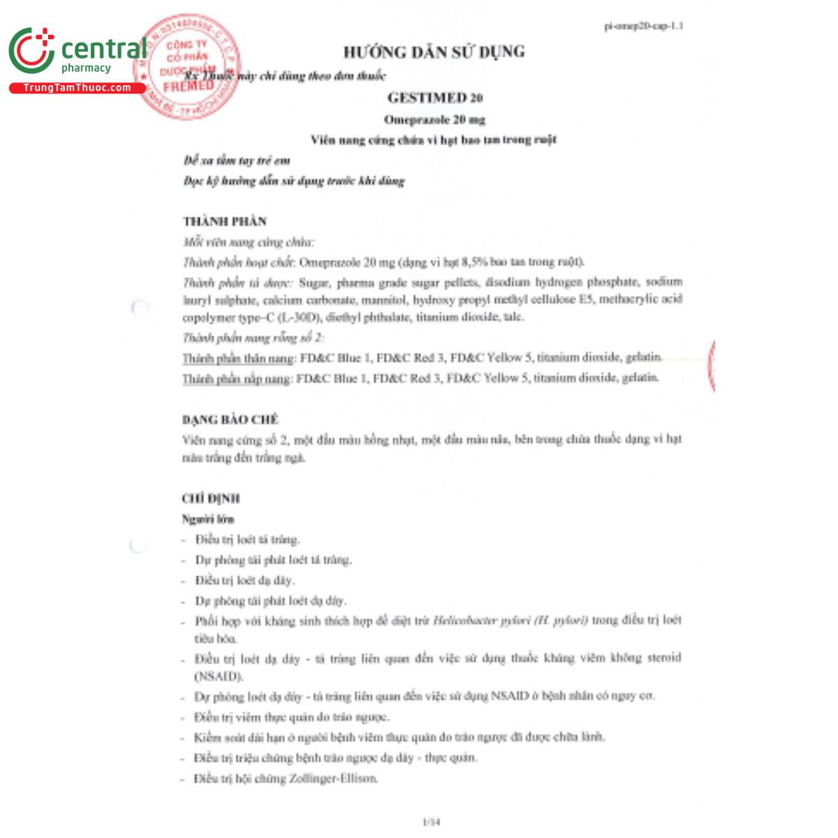 gestimed 20mg 3 E2664