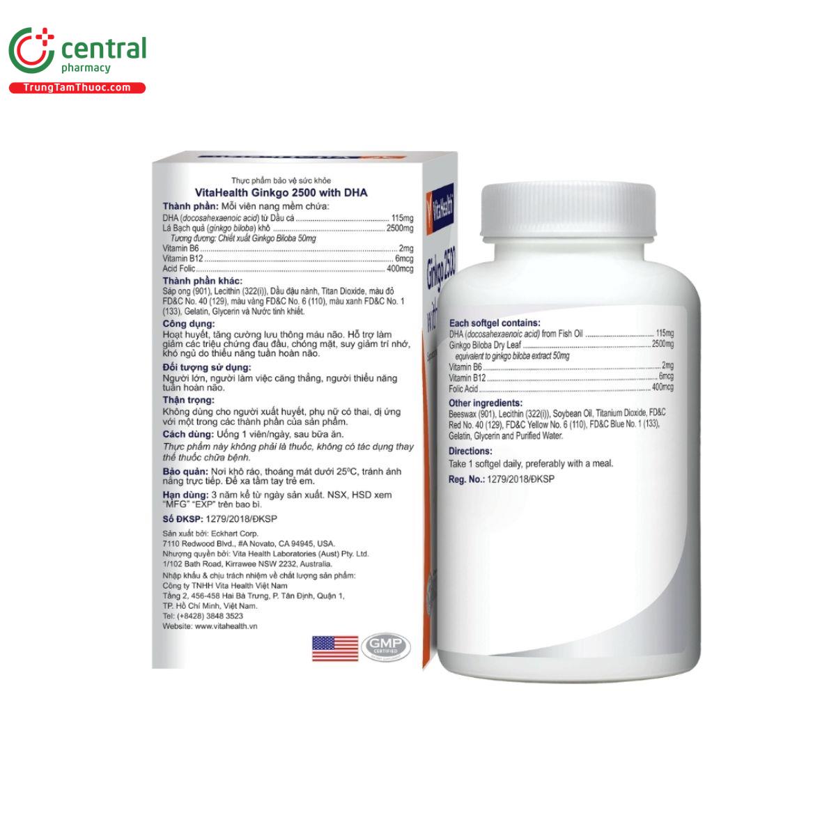 ginkgo 2500 with dha vitahealth 3 L4657