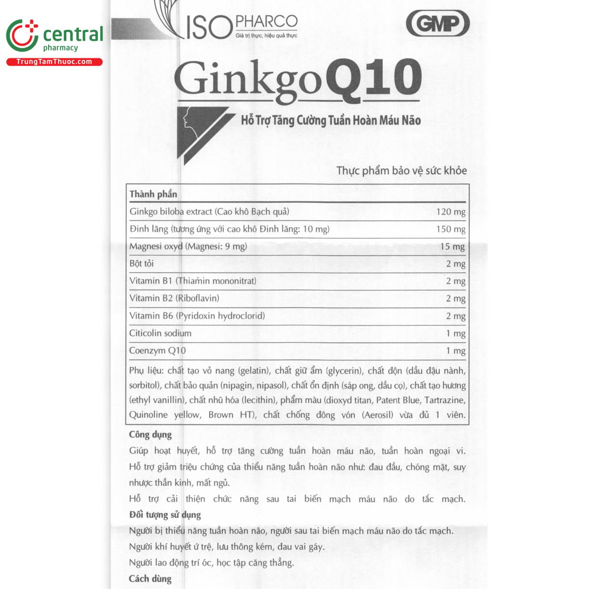 ginkgo q10 isopharco 10 P6525