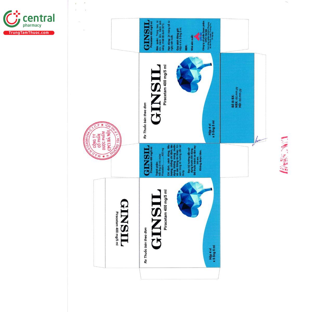 ginsil 400mg 5ml 5 J3216