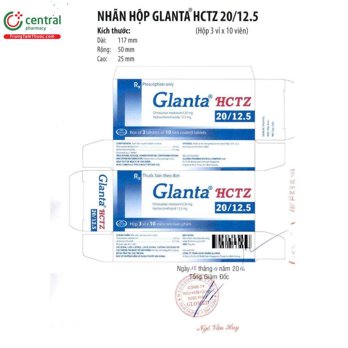 glanta hctz 20125 3 D1631