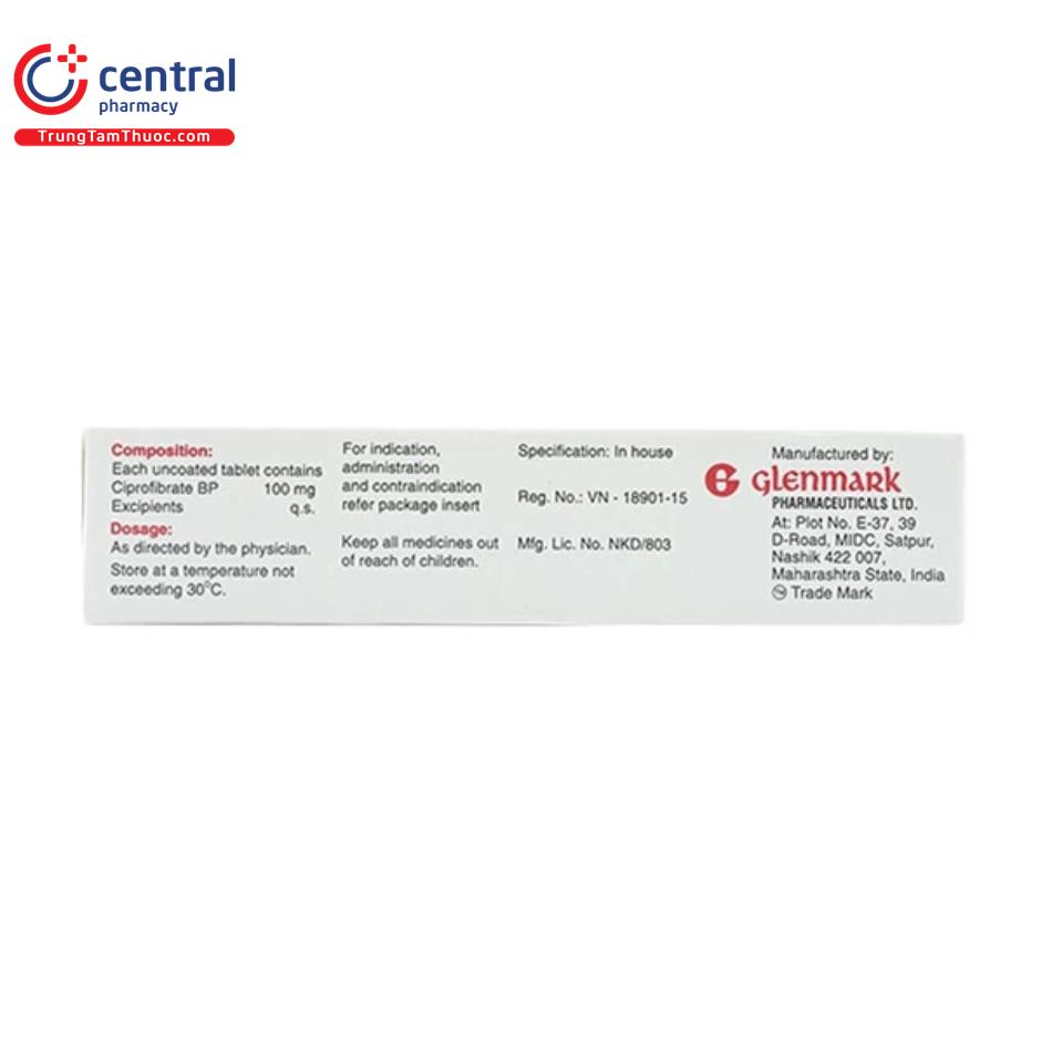 glenlipid 100mg 5 H3364