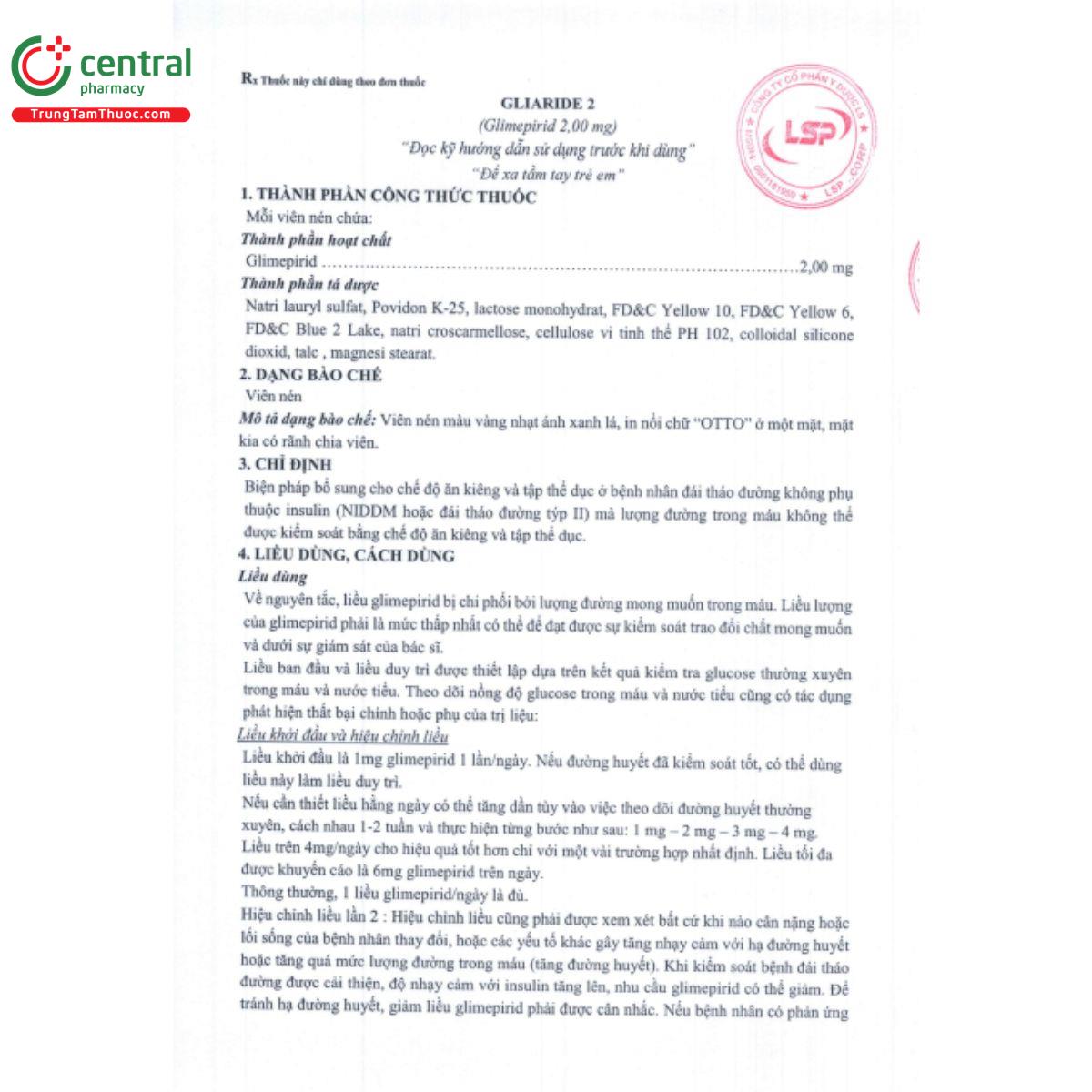 gliaride 2mg 4 N5183