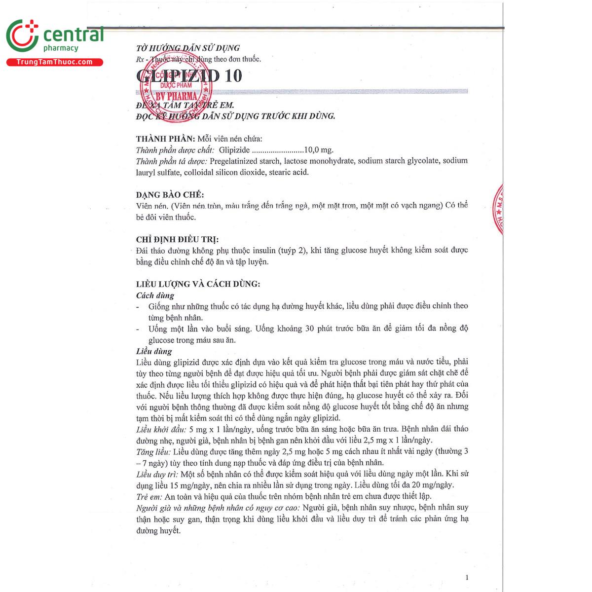 glipizid 10mg bv pharma 4 K4016