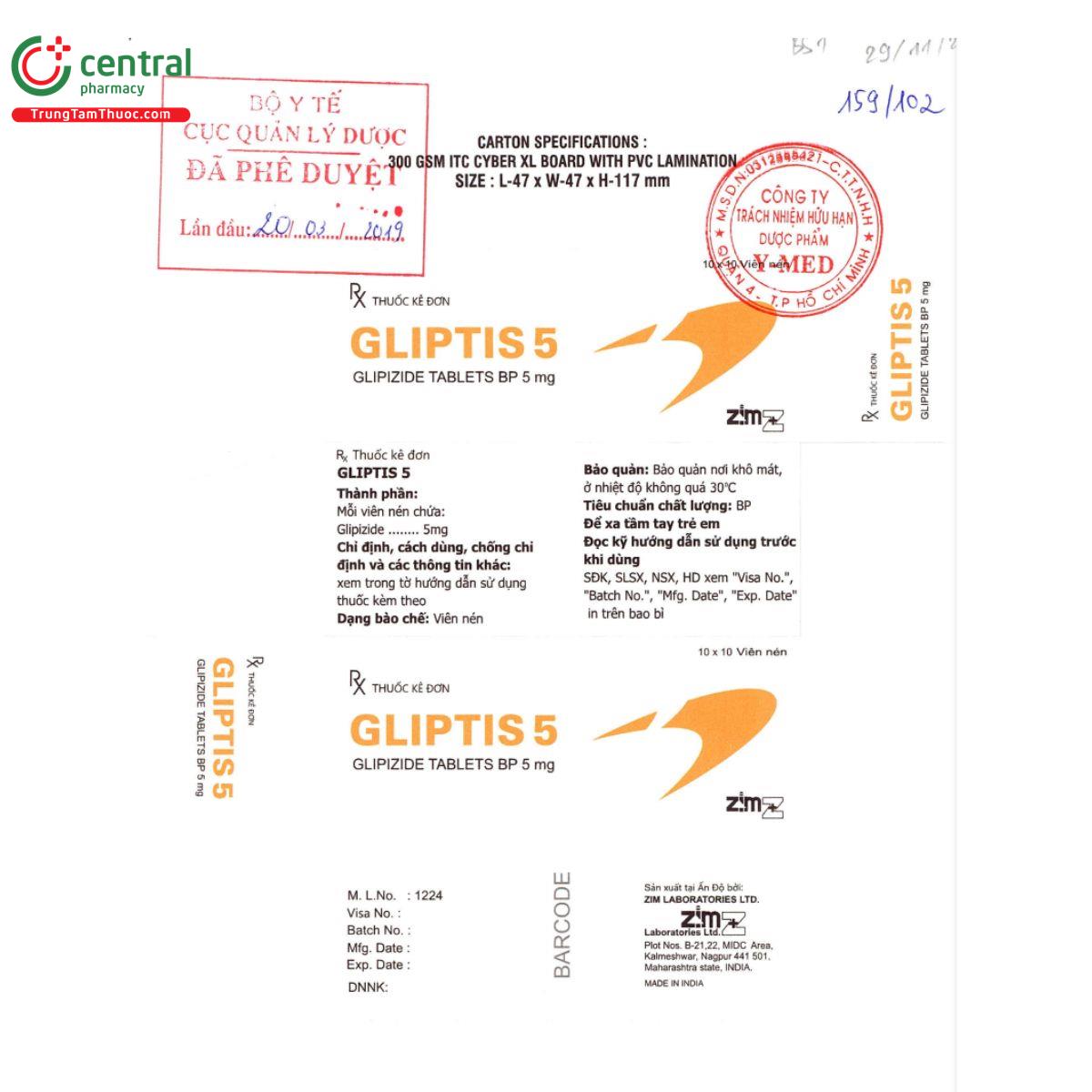 gliptis 5mg 4 V8085