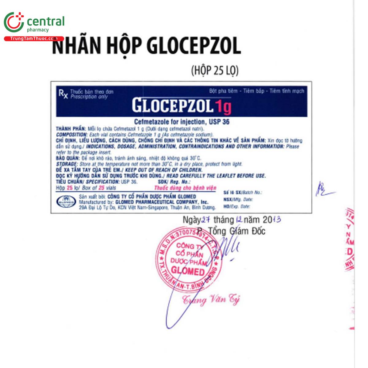 glocepzol 1g 6 G2563 glocepzol 1g 6 G2563