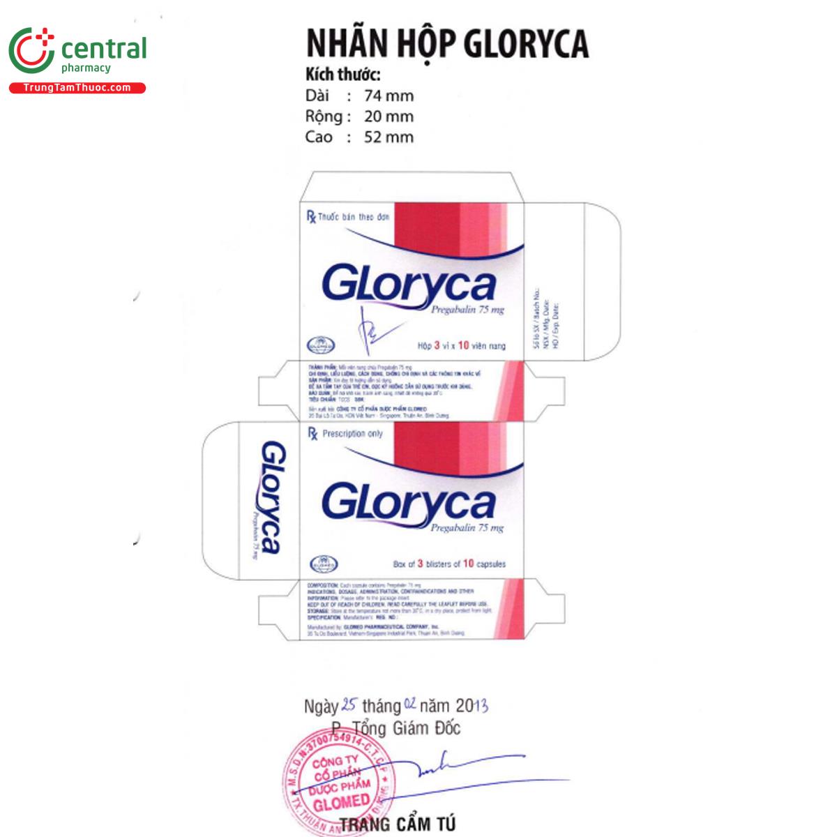 gloryca 75mg 6 V8242 gloryca 75mg 6 V8242
