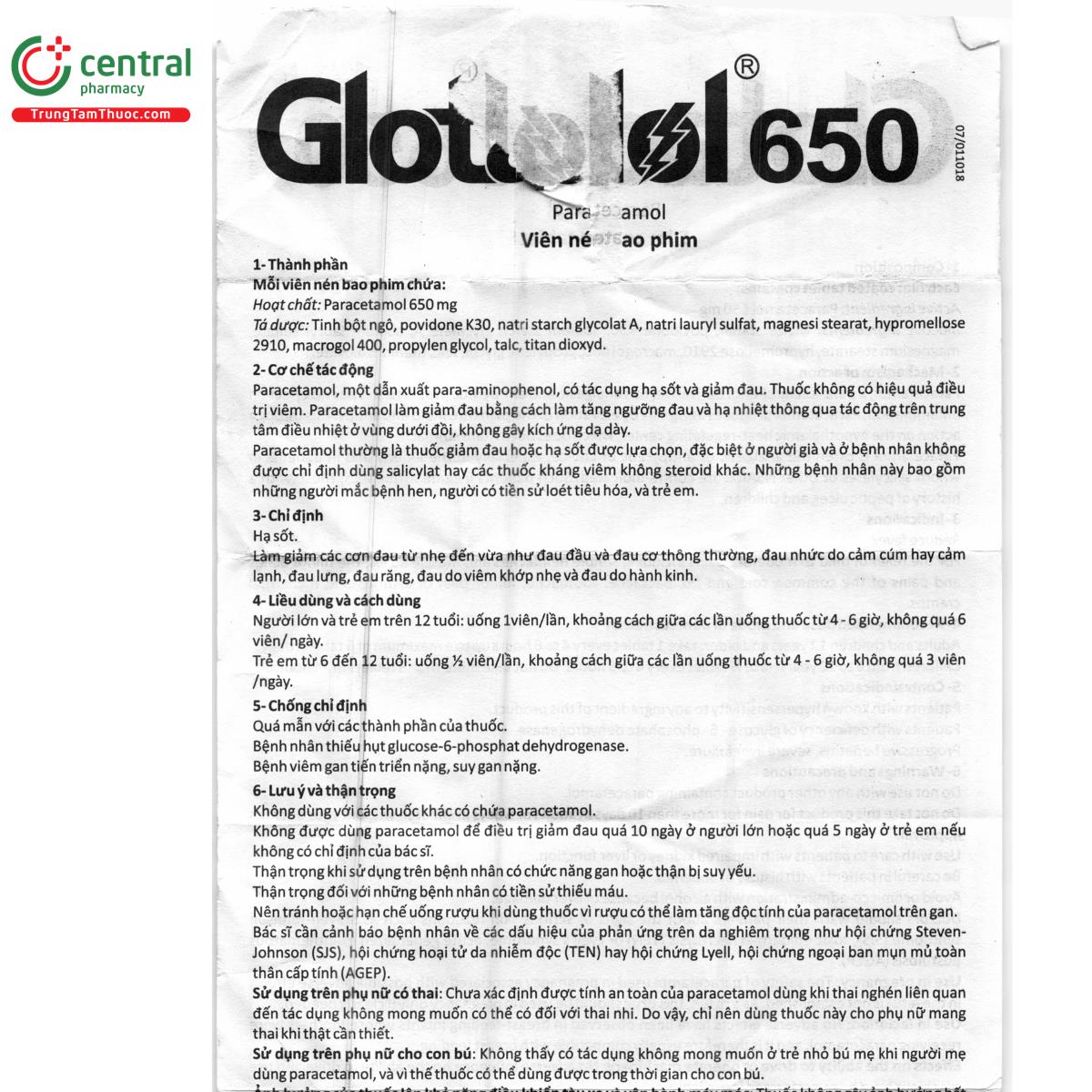 glotadol 650 10 K4236