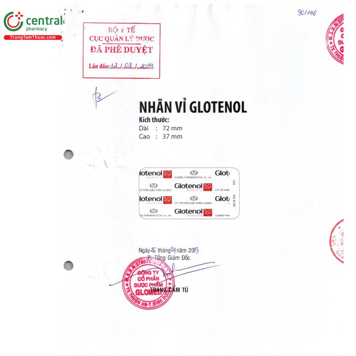 glotenol 50mg 3 V8146 glotenol 50mg 3 V8146
