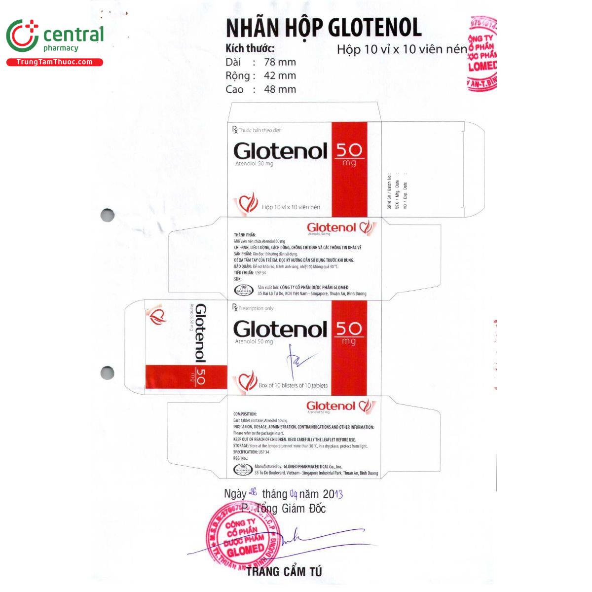glotenol 50mg 4 G2783 glotenol 50mg 4 G2783
