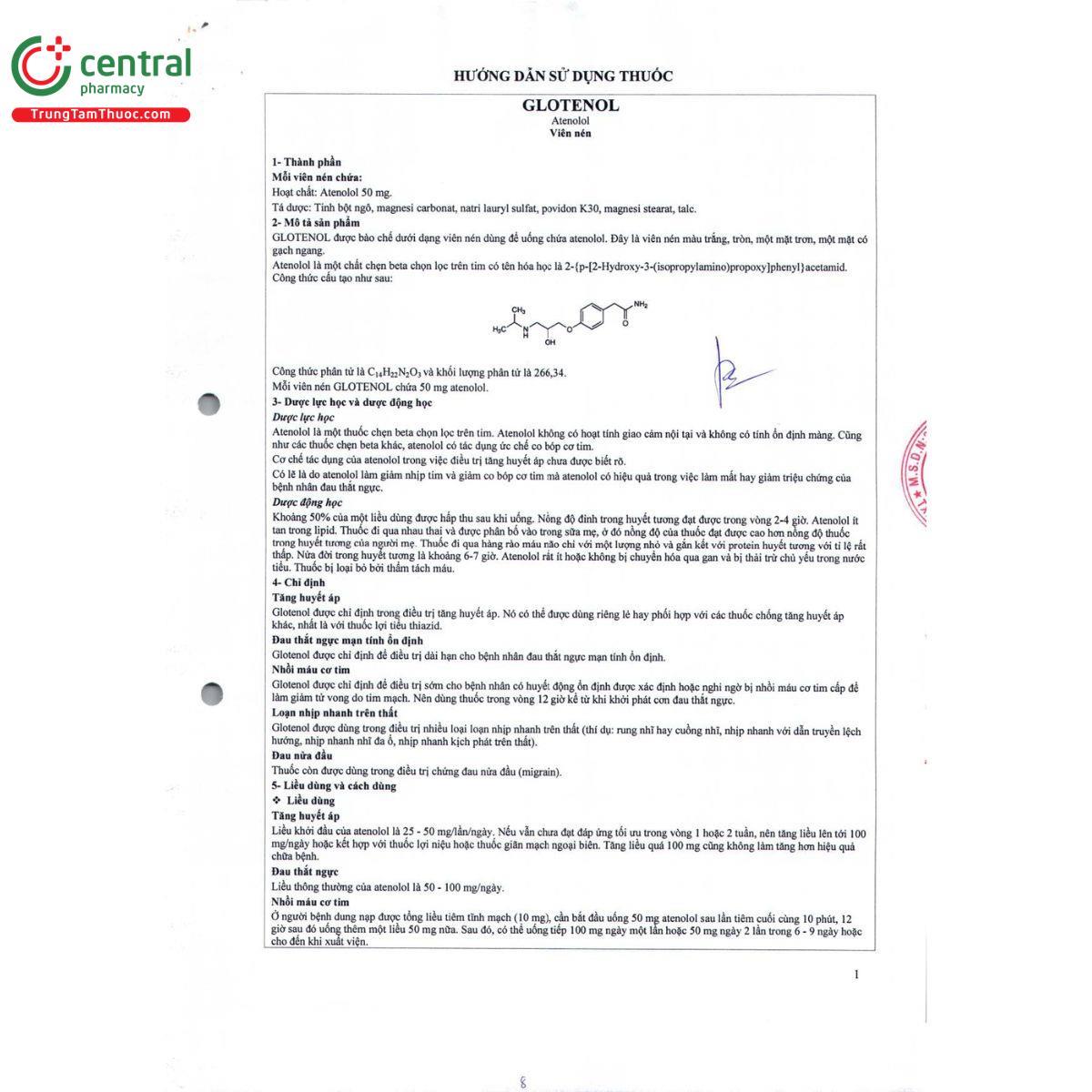glotenol 50mg 6 L4443 glotenol 50mg 6 L4443