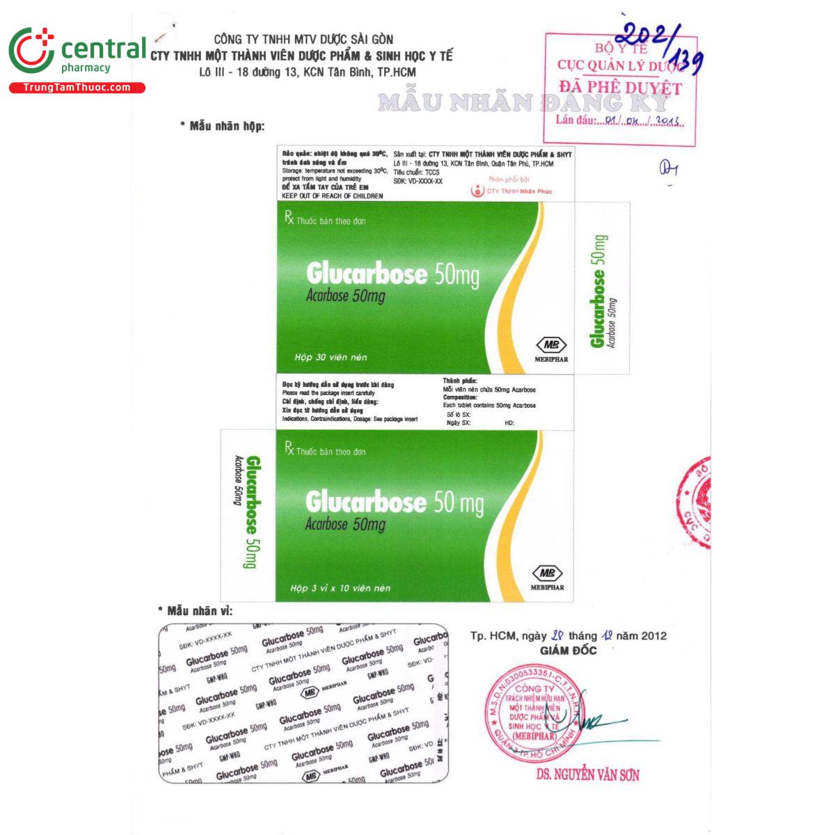 glucarbose 50mg 3 P6472 glucarbose 50mg 3 P6472