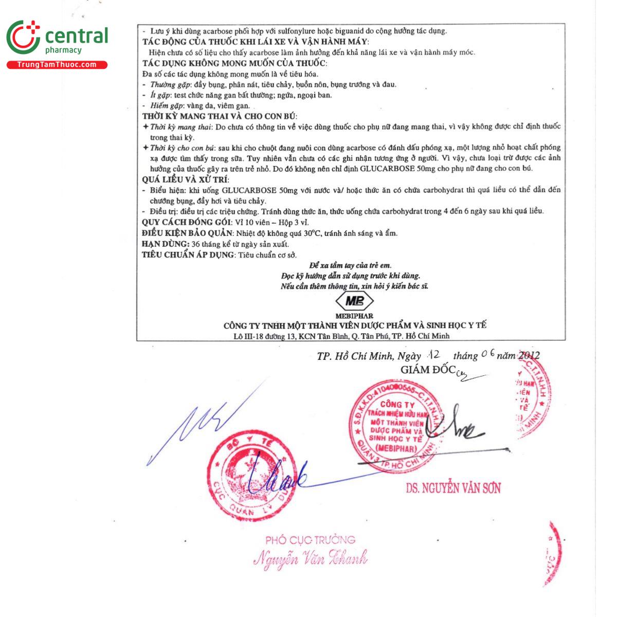 glucarbose 50mg 5 D1207 glucarbose 50mg 5 D1207
