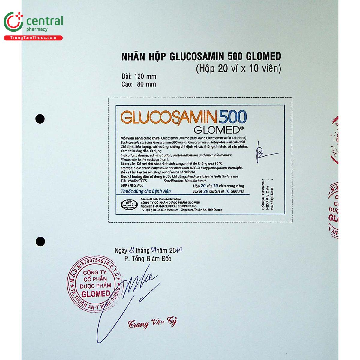glucosamin 500 glomed 4 T8831 glucosamin 500 glomed 4 T8831