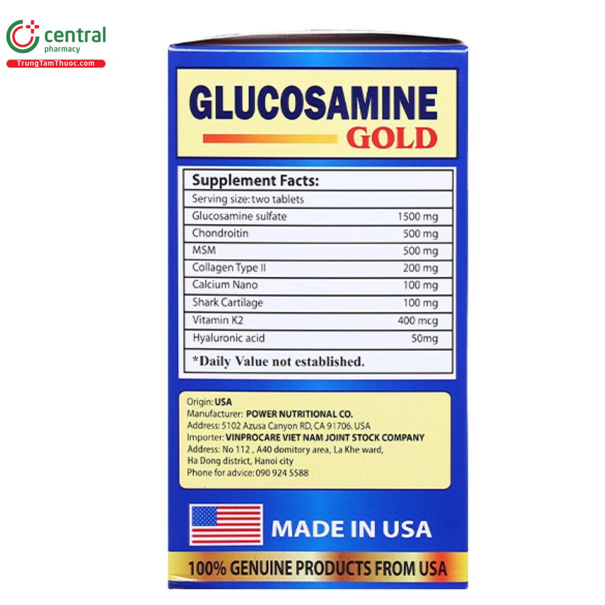 glucosamine gold 2 E1860