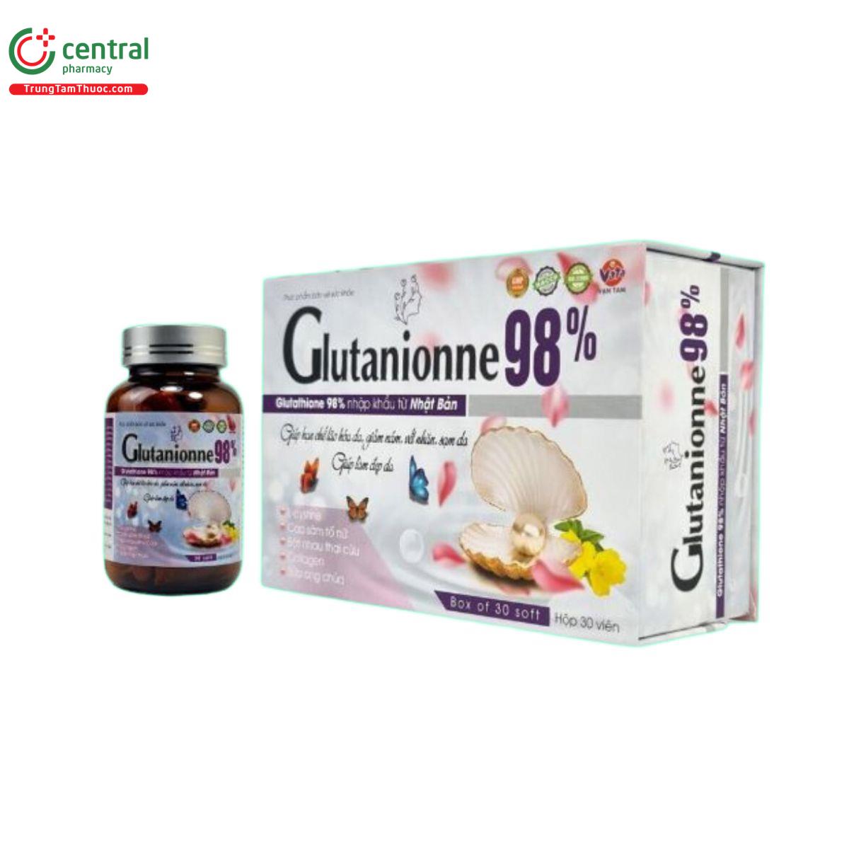 Glutanionne 98% làm đẹp da, mờ nếp nhăn, hạn chế quá trình lão hoá