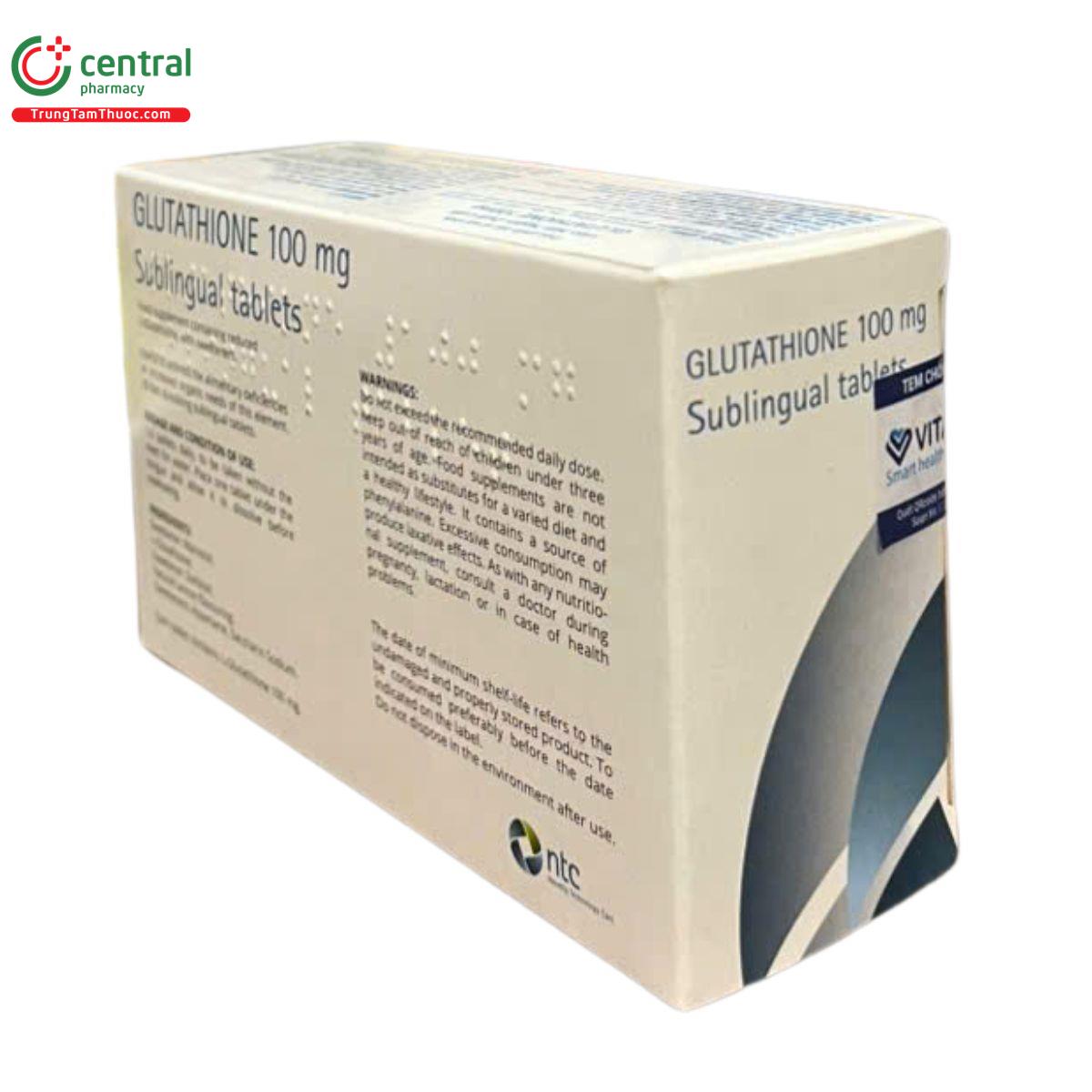 glutathione 100mg sublingual tablets 4 T8618