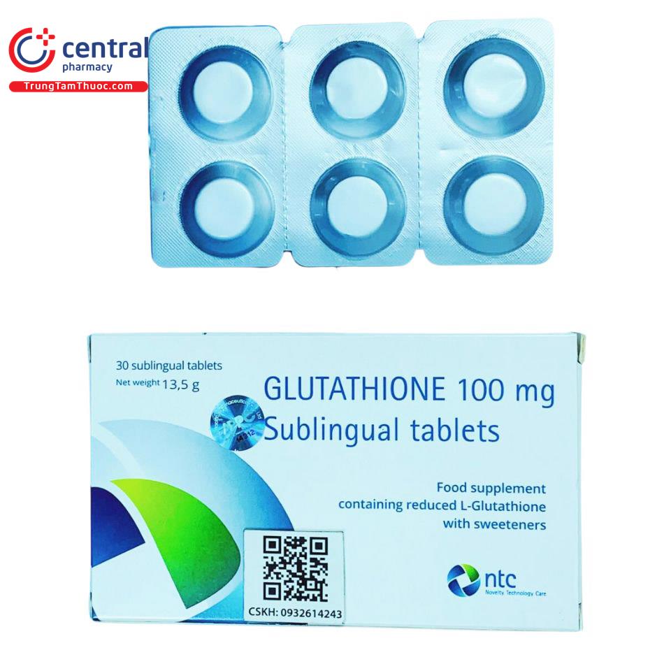 glutathione 100mg sublingual tablets 5 O5884