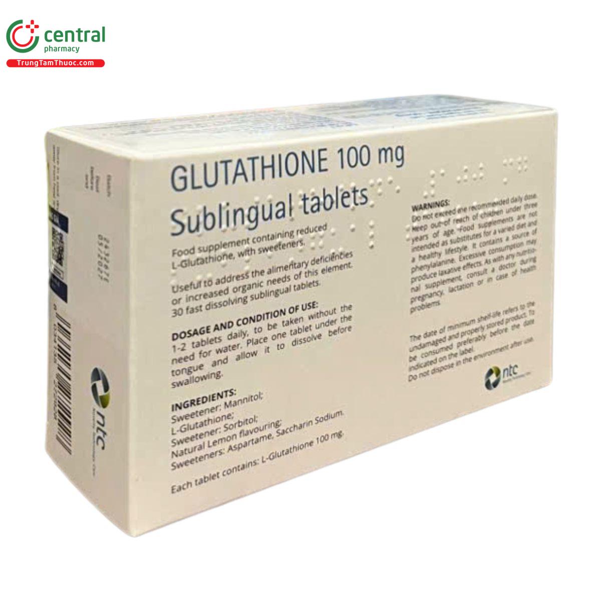 glutathione 100mg sublingual tablets 6 M4060