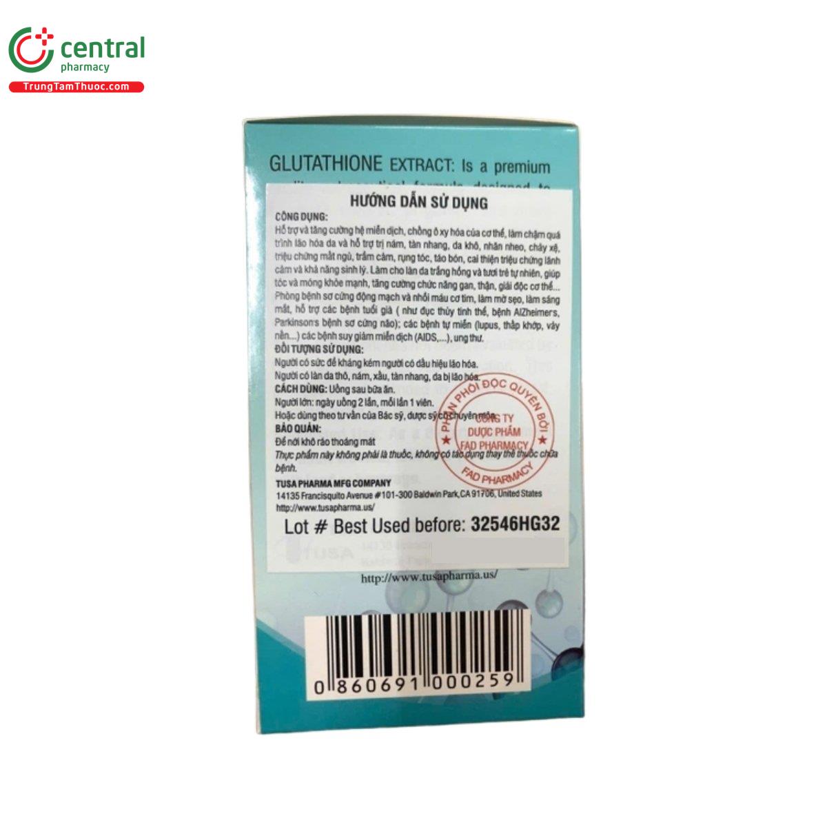 glutathione 2200mg extract 5 D1616