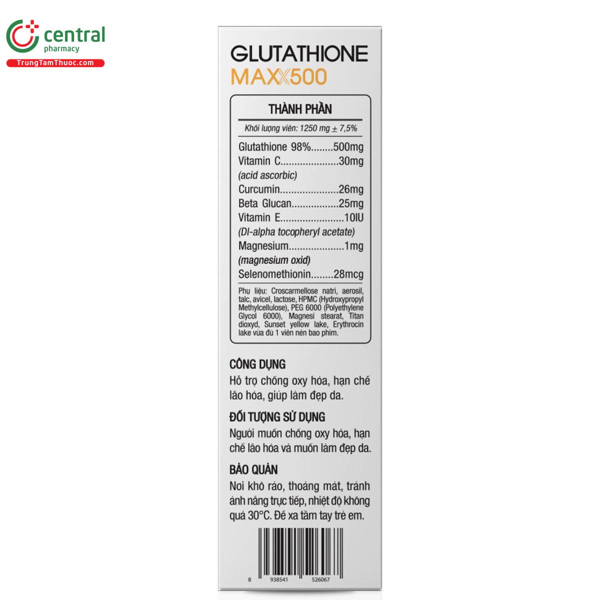 glutathione maxx 500 4 B0550