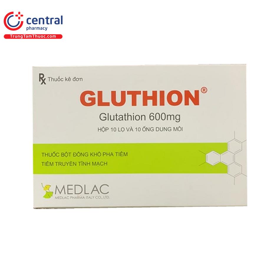 tiêm glutathione Thuốc Glumedlac 600mg hỗ trợ điều trị ngộ độc thủy ngân, viêm gan do virus